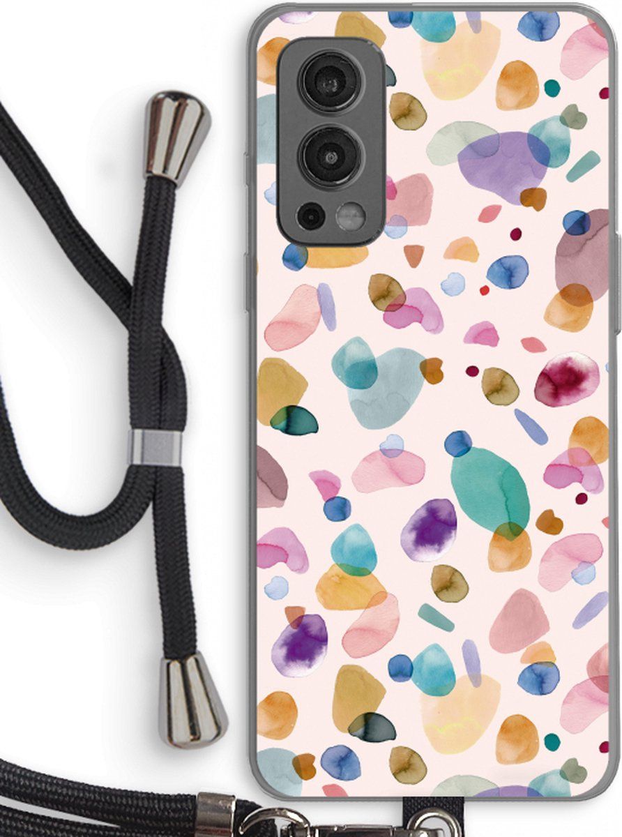 Case Company OnePlus Nord 2 5G hoesje met Koord - Terrazzo Memphis