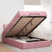 vidaXL Ottoman bed met matras 120x200cm fluweel roze