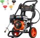 VEVOR Benzine Hogedrukreiniger 3400psi 2.6gpm met 5 Spuitmondenset voor Auto's Verticaal