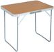 Akord Table de camping pliable ARES 70x50 cm Marron Bois-Aluminium