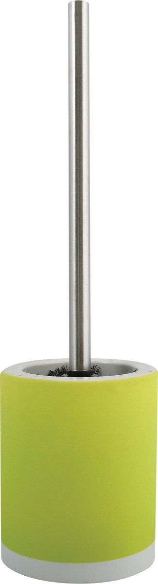 MSV Shine Toilet/wc-borstel houder - appelgroen - keramiek/metaal - 38 cm