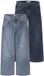 Name it NKFrose 2-pack wide leg jeans voor meisjes in medium en dark blue - maat 140