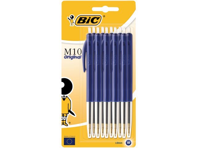 BIC Balpen M10 blauw medium blister à 10st