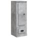 vidaXL Hoge kast, betonkleur, 36x35,5x103,5 cm, van houtvezelplaat