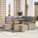 Maison Exclusive - Ensemble de jardin 8 pièces, beige, en polyrotin