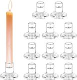 Merkloos SnelShoppen - Set van 12 Transparante Glazen Kaarsenhouders 6.8 cm