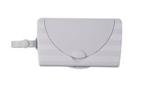 Ubbi On-The-Go dispenser voor babydoekjes, draagbare doekjeshouder voor op reis, luiertasaccessoire, must have voor pasgeborenen, herbruikbare doekjeshouder, grijs