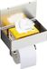 LIALIFE Linnea Porte-rouleau de papier toilette avec boîte pour lingettes humides, argenté, Inox, avec étagère