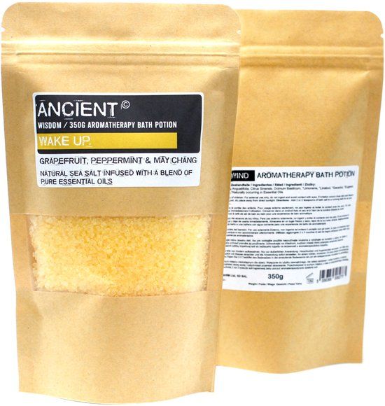 Ancient Wisdom Aromatherapie baddrank in kraftzak 350g - Wake Up
