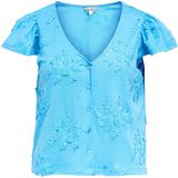 Object Blouse Pofmouwen Azure Blue