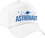 Bellatio Decorations Astronaut verkleed petje - wit - kinderen - Space - Ruimtevaarder - baseball cap - carnaval