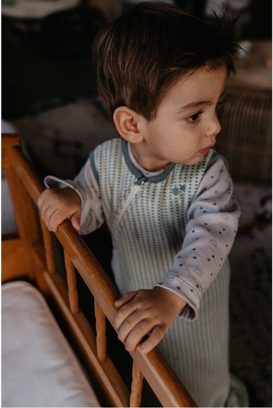Snoozebaby Organische Slaapzak Mouwloos Smokey Green - 3-9 maanden - Zomer - 62-75 cm - 0.5 TOG