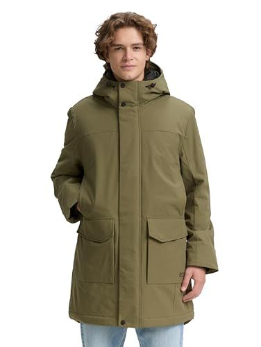 Tom Tailor Denim Parka met waterafstotende functie - Maat S - jungle soil green
