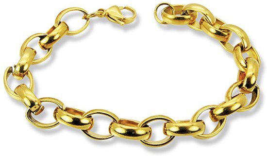 Amanto Armband Djesna Gold - Dames - 316L Staal - Ovaal - 10 mm - 20 cm