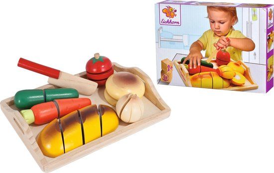 Eichhorn Houten Dienblad - Speelgoedeten - 8-delig - 4+ jaar