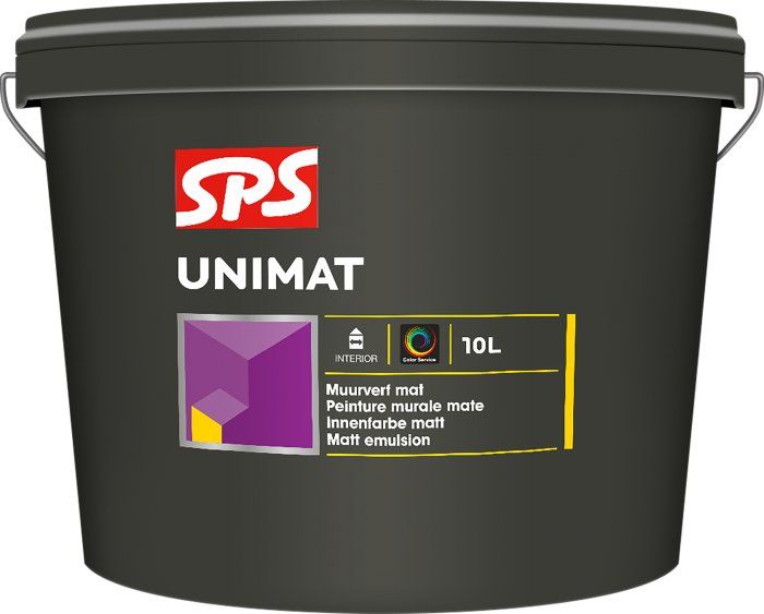 SPS Unimat Muurverf - Op Kleur Gemengd - 4L