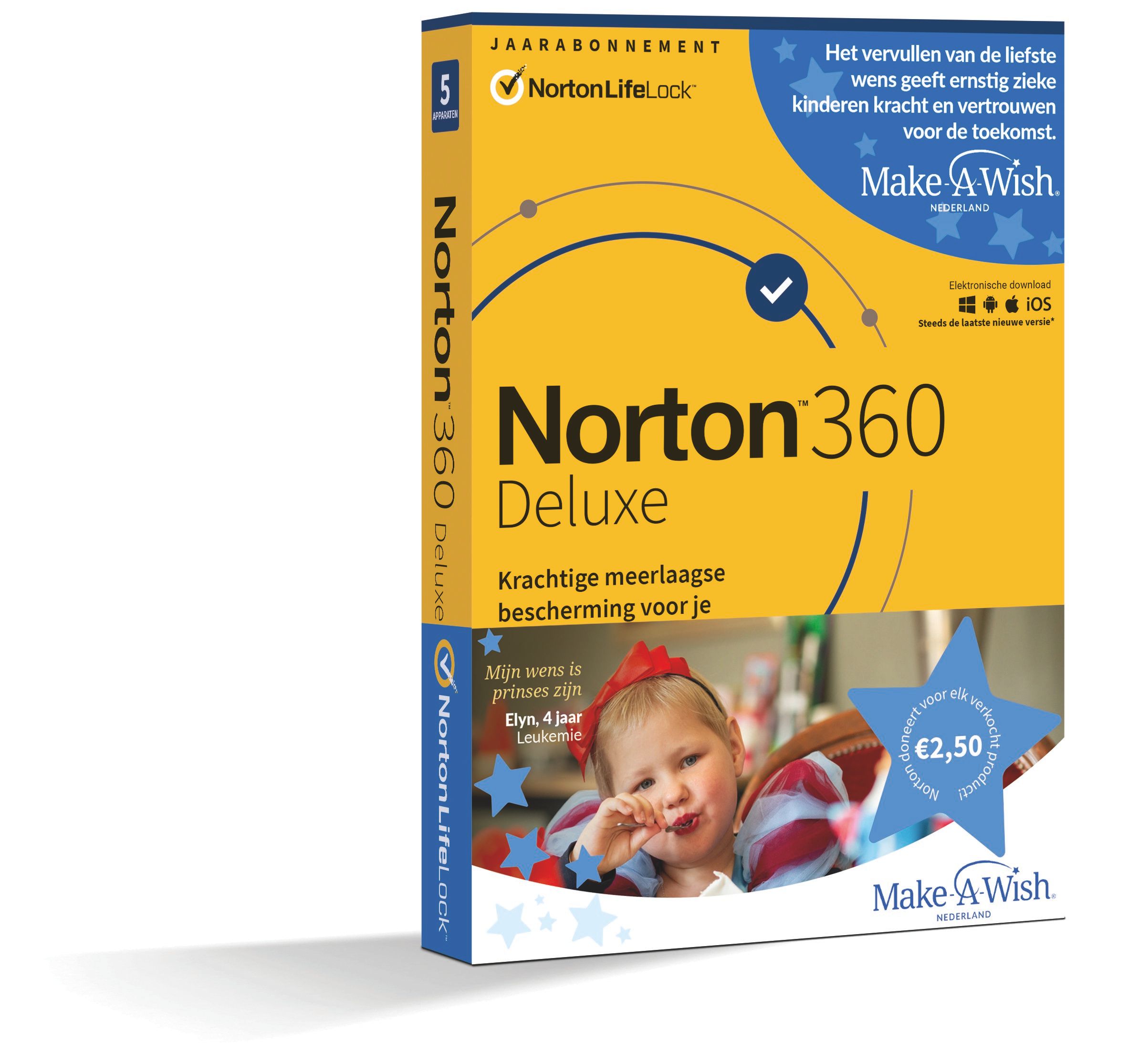 Norton 360 Deluxe | 5 Apparaten - 1 Jaar - Windows/Mac/Android/iOS | 50GB Cloud Opslag