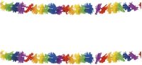 Merkloos / Sans marque Boland Hawaii versiering - 2x - 3 meter - multicolor - polyester - bloemenslinger - tropisch thema