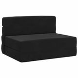 vidaXL Vouwbare Sofa Bed Zwart 70 x 72 x 60 cm Stof