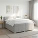 vidaXL Boxspringbed met matras Lichtgrijs 200 x 200 cm Stof