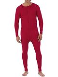 Fruit of the Loom Premium Thermal Union Suit Pyjamabroek voor heren, Rood/uitstapje, effen (Getaway Solids), XL