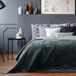 AmeliaHome Laila Velvet Sprei Polyester Antraciet Zilver 170 x 210 cm