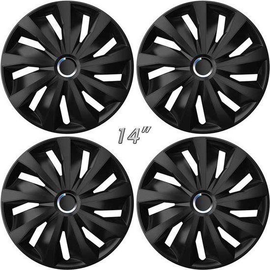 Autostyle Wieldoppen Grip Pro 14 inch Zwart - Set van 4 stuks