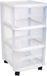 EDA Ladenkast organizer - wit - A4 - 3 lades - met wieltjes