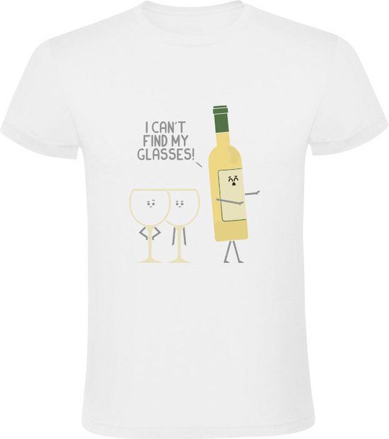 I can't find my glasses! Heren T-shirt - Wit - 2XL