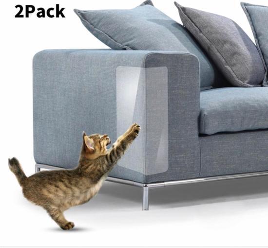 - Bescherming tegen krab schade van katten - 2 stuks - Cat Scratchers Furniture Couch Protector transparant