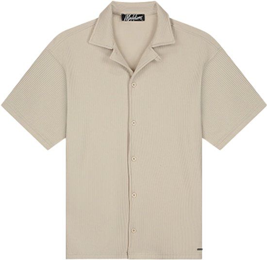 Malelions Ribbed Camp Collar Shirt