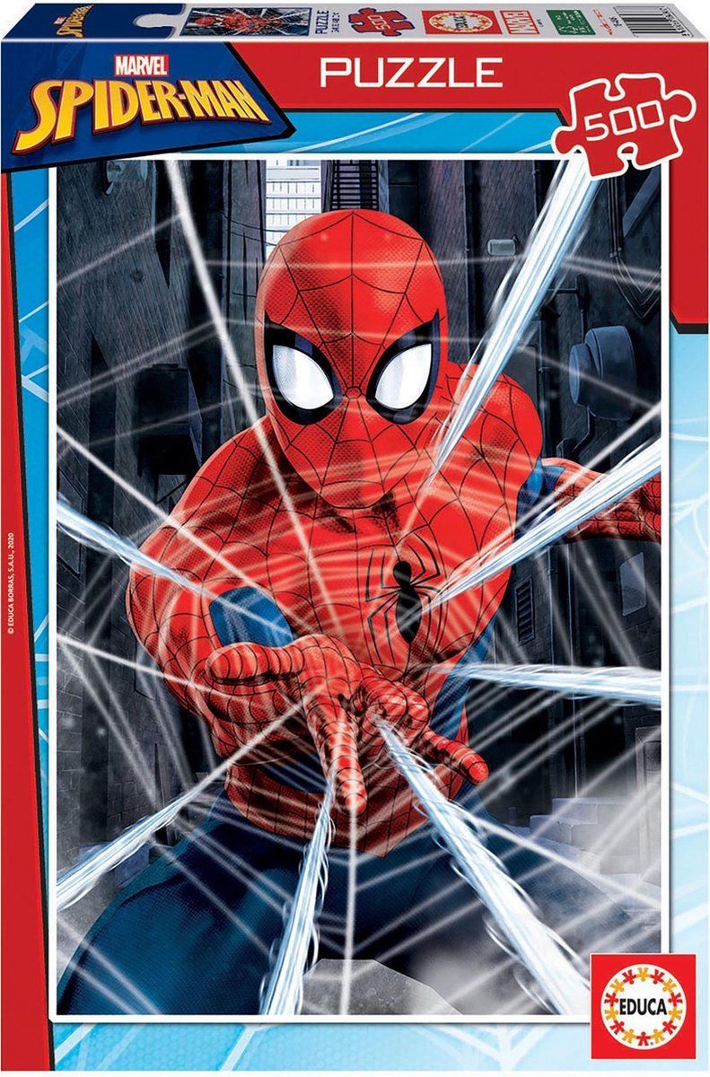 Educa Puzzle - Spiderman 500 Teile - Blauw/Rood