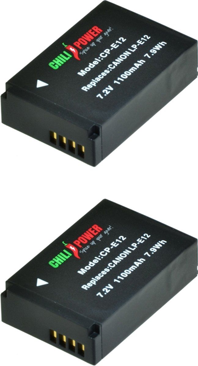 ChiliPower LP-E12 accu voor Canon - 100mAh - 2-Pack