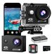 Caméra sous-marine 4K - Caméra d'action - Grand angle 170 degrés - WiFi - Étanche jusqu'à 40 mètres - Incluant 25 accessoires