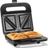 Aigostar Tosti Apparaat - Tosti ijzer - PFAS-vrij - Voor 2 tosti's - Non-Stick Keramische Plaat - 750W - Zwart/Rvs