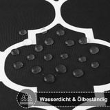 Merkloos Wasbare Tafelkleed - Tafelbedekking Rechthoekig - Zwart - 140 x 220 cm