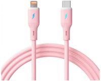 Akyga AK-USB-71 USB-kabel USB-C stekker, Apple Lightning stekker 1 m Roze