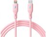 Akyga AK-USB-71 USB-kabel USB-C stekker, Apple Lightning stekker 1 m Roze