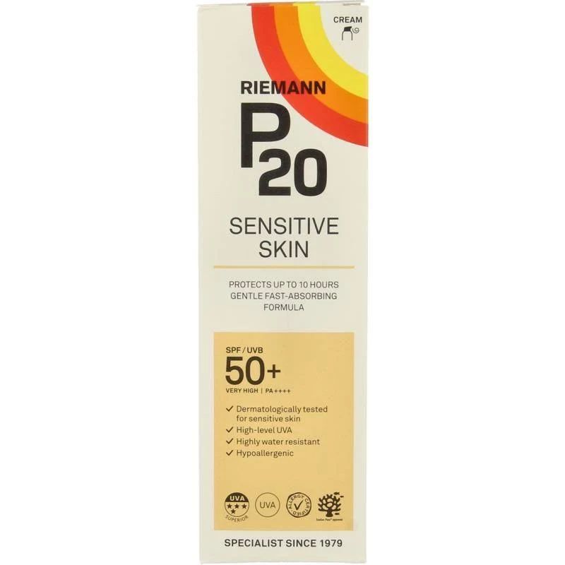 P20 Zonnebrand Sensitive Skin SPF50+