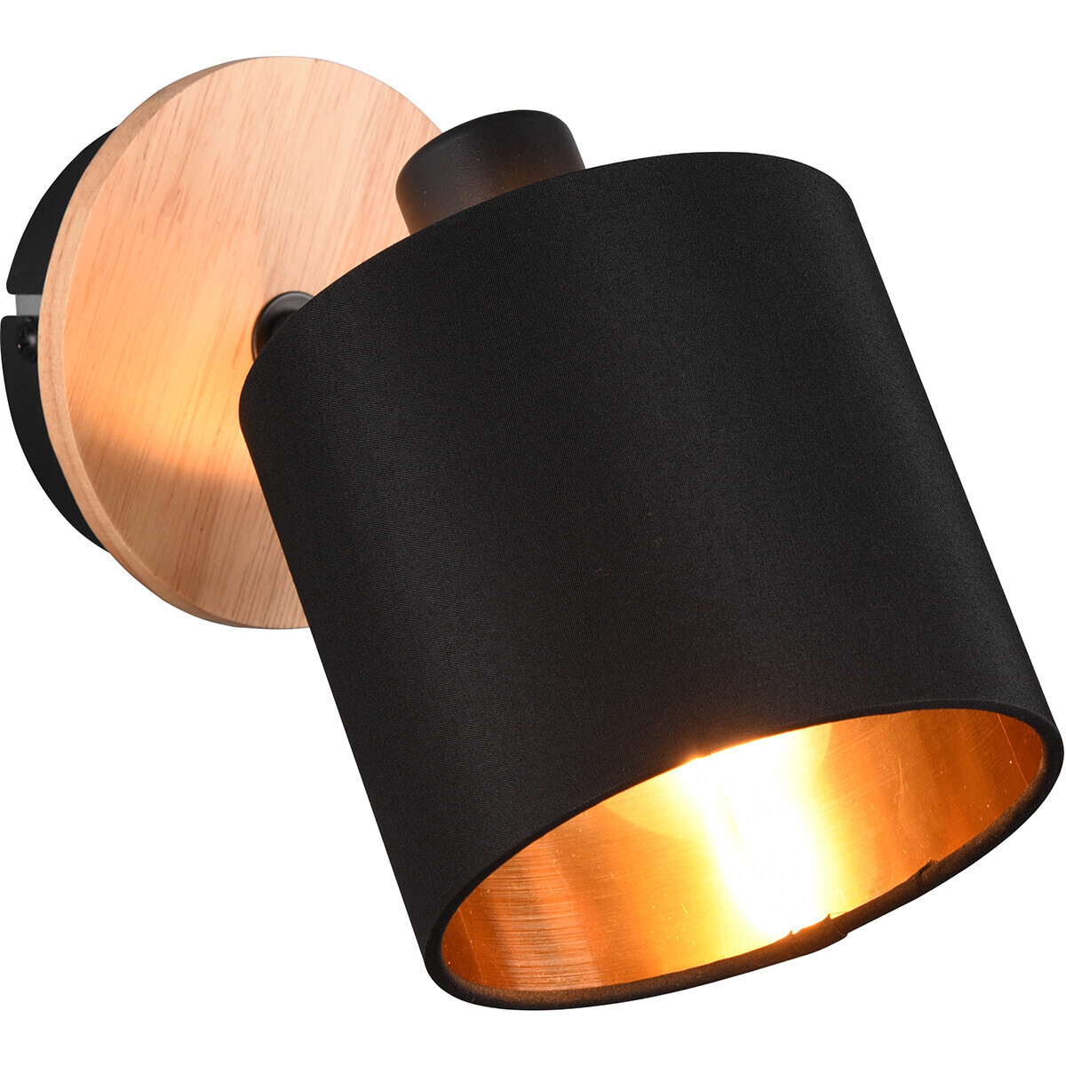 BES LED LED Wandspot - Wandverlichting - Trion Torry - E14 Fitting - Rond - Mat Bruin - Aluminium