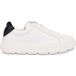 Moschino Baskets en cuir nappa et agneau Blanc Taille : 37