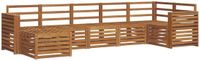 vidaXL - Hoek loungeset - 7 zitplekken - Naturel - Acacia hout