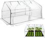 UISEBRT Mini-serre, serre voor tomatenteelt, 180x90x90cm, folieserre, serre voor tomaten, vroege serre, kweekserre met raam en deur (wit, met insectenwerend doek)