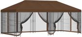 vidaXL Paviljoen met zijwanden, 6 x 3 meter, bruin, polyester en staal
