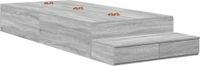 vidaXL Opbergbedframe met lade Grijs Sonoma 90 cm Bewerkt hout