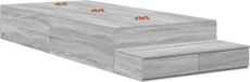vidaXL Opbergbedframe met lade Grijs Sonoma 90 cm Bewerkt hout