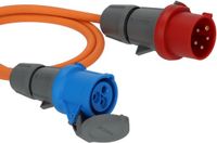 Brennenstuhl Krachtstroomadapter CEE 5-pins (m) - CEE 3-pins (v) 1,5 meter Oranje