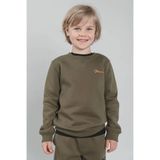 TYGO & vito rechtvallende sweater met backprint - donkergroen