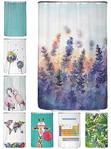 arteneur® - Lavendel - Anti-schimmel douchegordijn 120x200 met Öko-Tex Standard 100