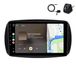 Smart Autoradio caméra de recul pour Smart Forfour Fortwo 453, années modèles 2015-2019, avec Carplay, Android Auto, autoradio avec multimédia, navigation GPS, Wi-Fi, Bluetooth, DAB+RDS, commande au volant, écran 9 pouces, stockage 2+64 Go